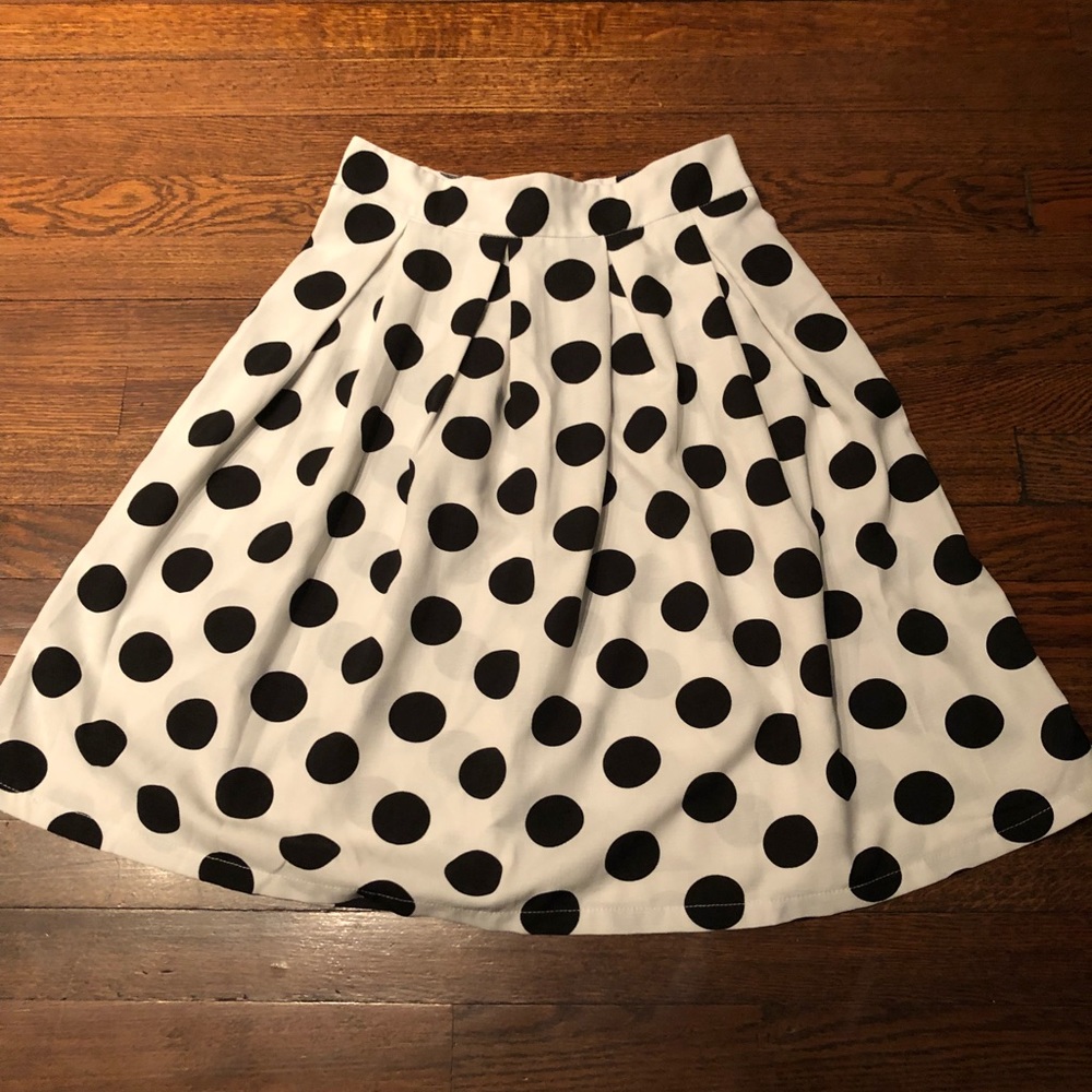 Polka dot midi skirt